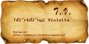 Tárkányi Violetta névjegykártya